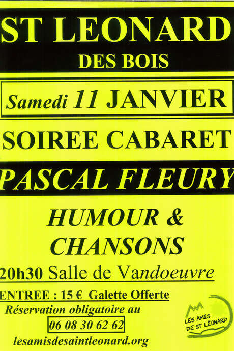 Soirée cabaret humour et chansons avec Pascal Fleury