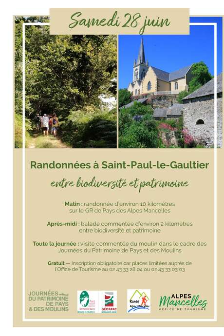 Randonnées à Saint-Paul-le-Gaultier : entre biodiversité et patrimoine