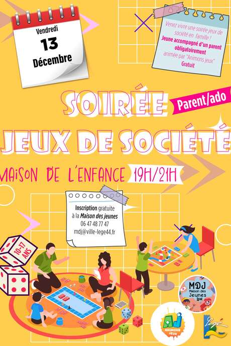 SOIRÉE JEUX DE SOCIÉTÉ