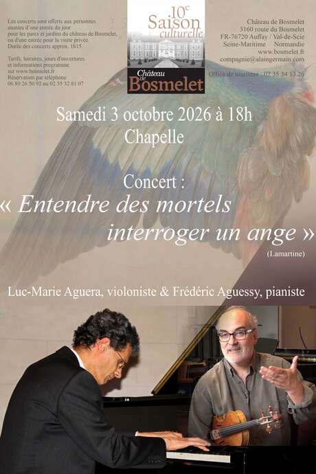 Concert "Entendre des mortels interroger un ange"- Saison culturelle du Bosmelet