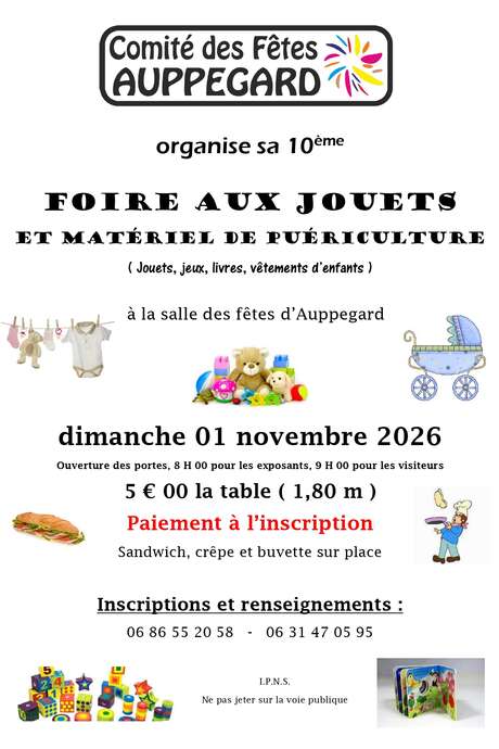 Foire aux jouets et matériel de puériculture