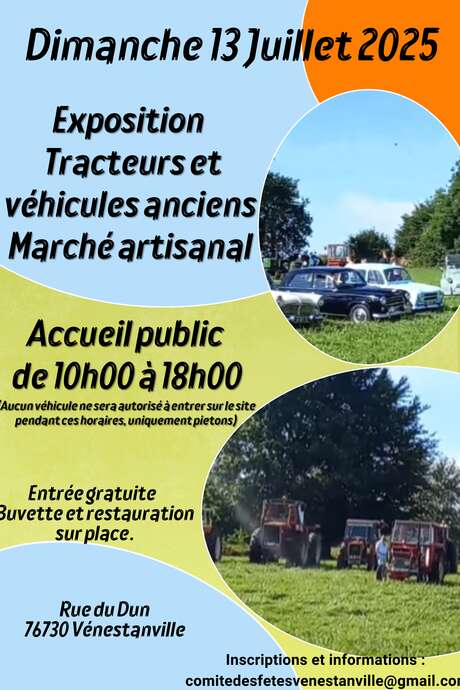 Exposition tracteurs et véhicules anciens et marché artisanal
