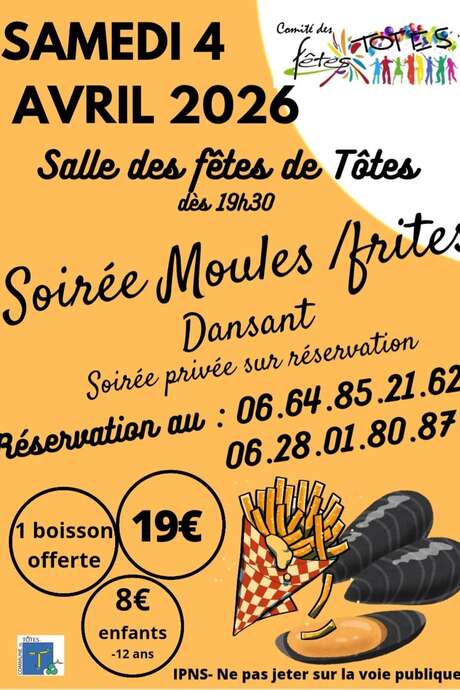 Soirée dansante Moules Frites