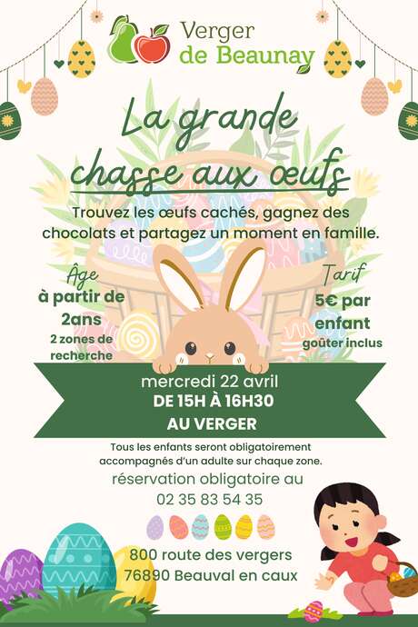 La grande chasse aux oeufs au Verger de Beaunay