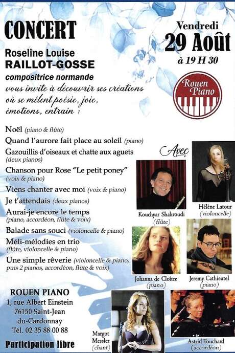 Concert à la collégiale d'Auffay - Roseline Louise Raillot-Gosse