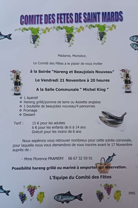 Soirée Hareng et Beaujolais Nouveau