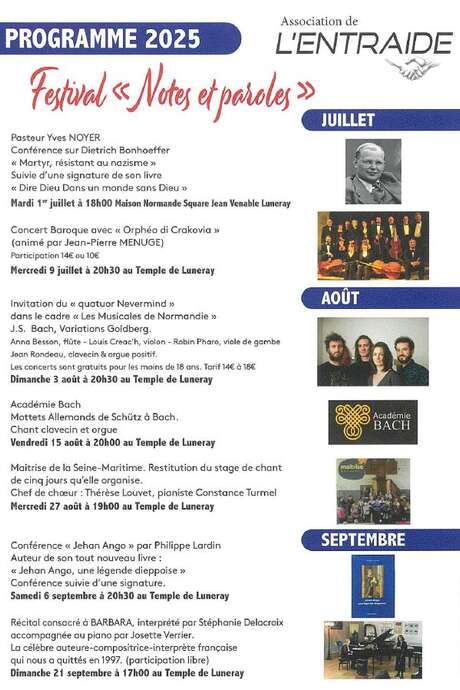 Festival "Notes et Paroles" : récital consacré à Barbara