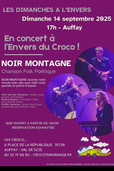 Concert à l'envers du Croco : Noir Montagne