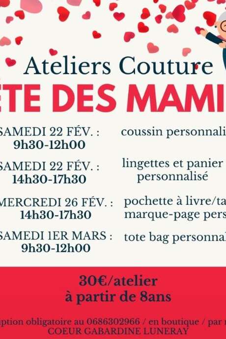 Atelier couture : fête des mamies