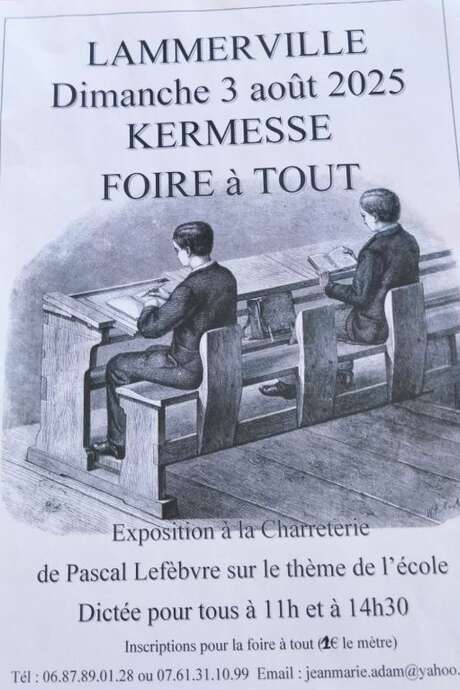 Foire à tout, kermesse et exposition.