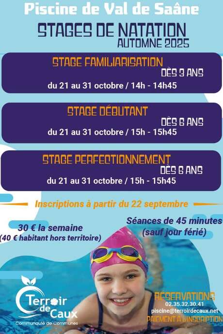 Stage de natation enfants