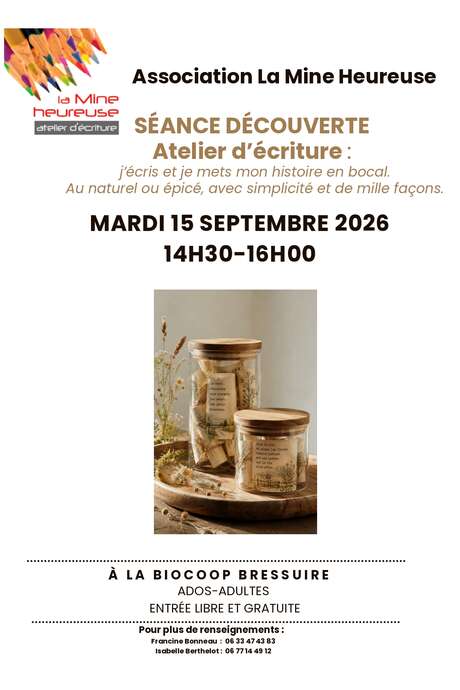 Atelier découverte d'écriture