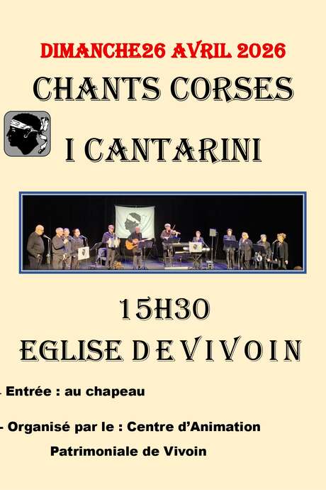 Concert de chants corses avec I Cantarini