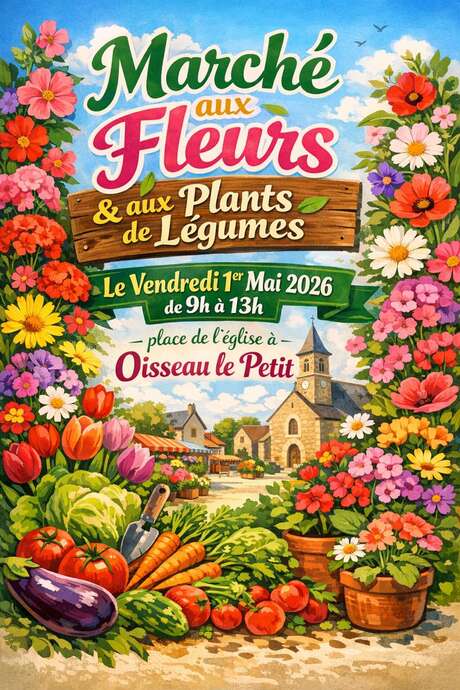 Marché aux fleurs et aux plants de légumes