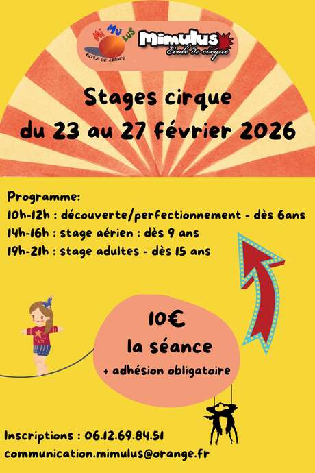 Stages de cirque enfants et adultes avec Mimulus