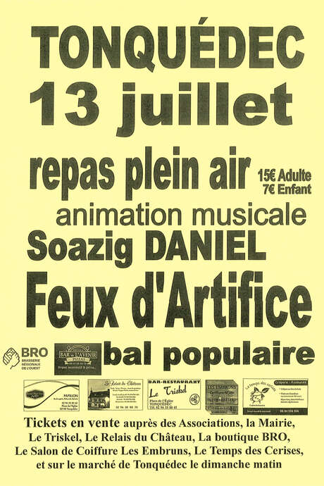 Feu d'artifice et bal populaire