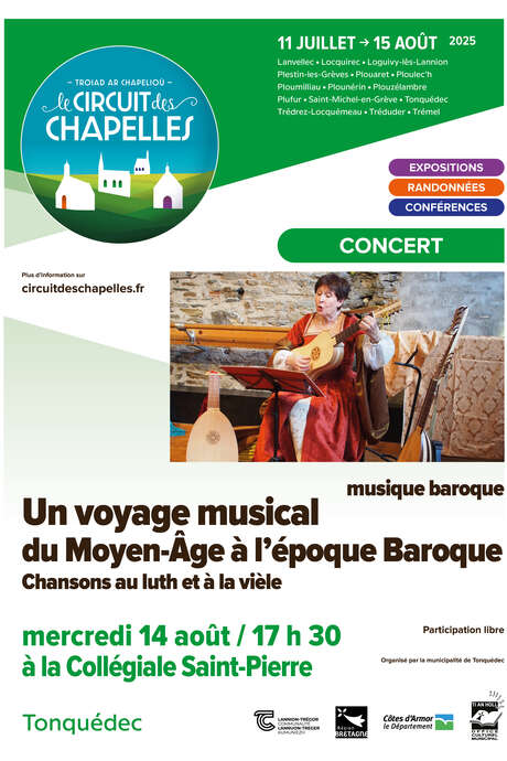 Un voyage musical du Moyen-Âge à l'époque Baroque - Chansons au luth et à la vièle - Circuit des Chapelles