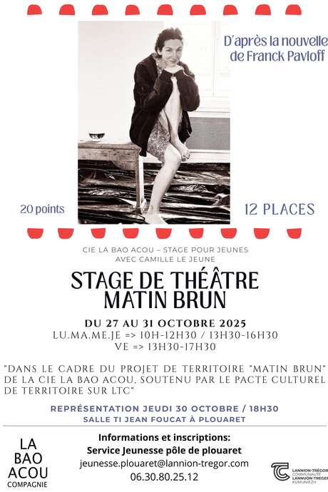 Stage Théâtre jeunesse avec la Compagnie La Bao Acou
