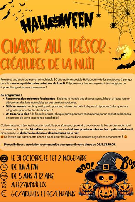 Chasse au trésor : créatures de la nuit