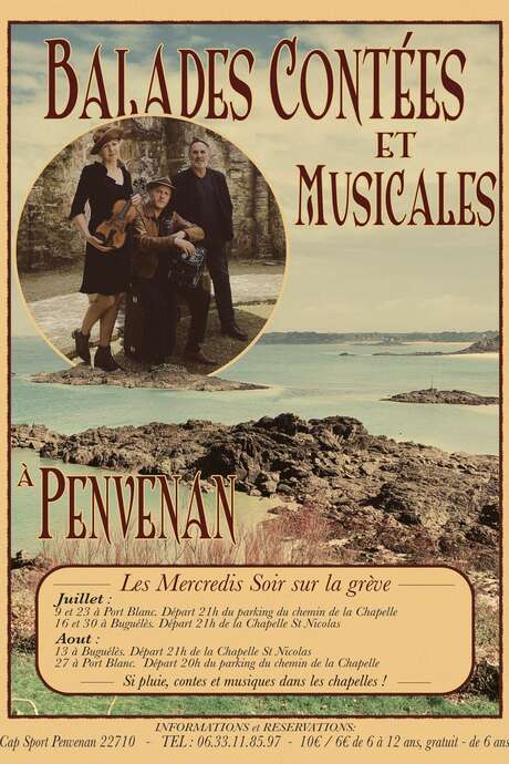 Balades contées et musicales - Les mercredis soir sur la grève