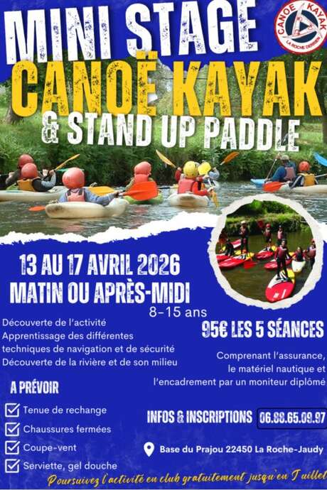 Canoë-kayak et stand up paddle - mini stage