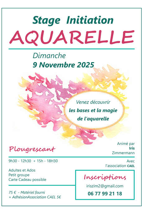 Stage initiation aquarelle Stage initiation aquarelle