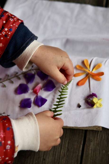 Compose ton oeuvre fleurie - Atelier créatif enfant