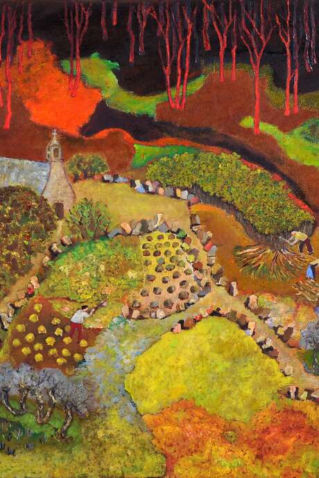 Mémoires des landes de Lucien Pouëdras - Peinture - Léguer en fête