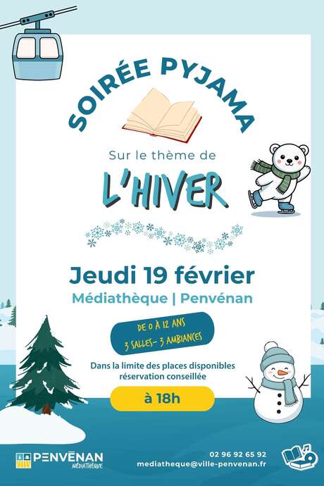 Soirée pyjama sur le thème de l'hiver