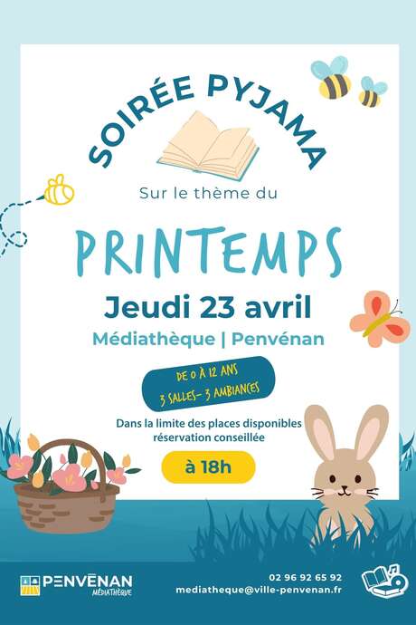 Soirée pyjama sur le thème du printemps