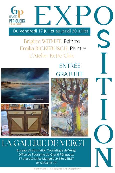 Exhibition of Brigitte WITMET, Emilia RICKEBUSCH and L'atelier Retro' Chic