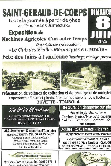 Exposition de machines agricoles d'un autre temps