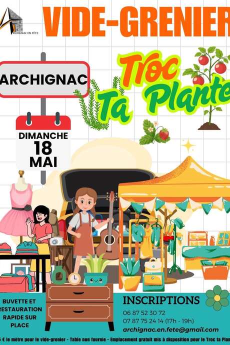 Vide grenier et troc ta plante à Archignac
