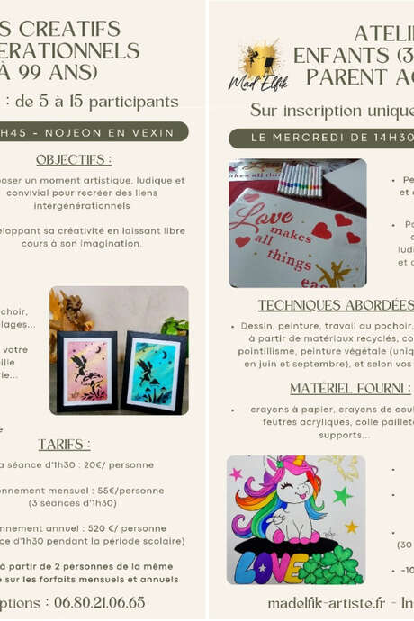 Ateliers créatifs enfants