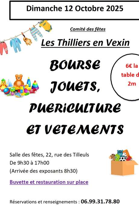 Bourse aux jouets, puériculture et vêtements