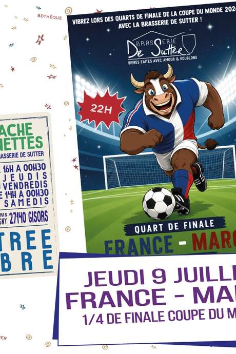 Projection du match de foot France - Maroc