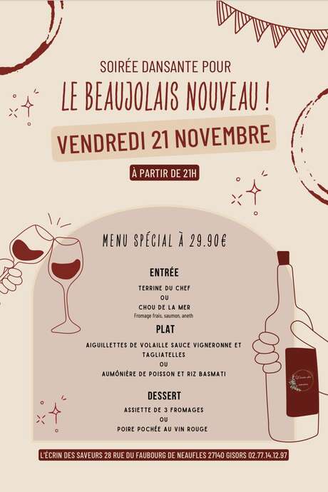 Soirée dansante pour le Beaujolais Nouveau