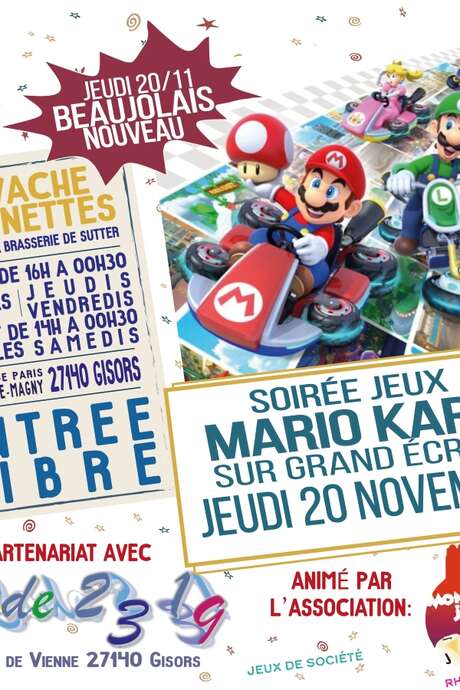 Soirée Beaujolais Nouveau et soirée jeux