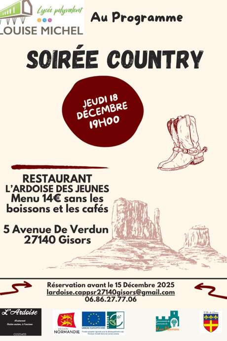 L'Ardoise des Jeunes - Soirée country