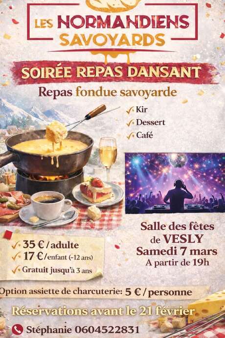 Soirée repas dansant et fondue