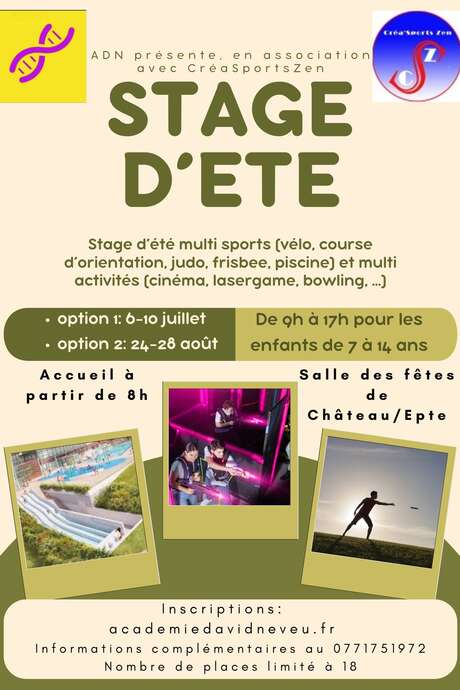 Stage d'été multisports et multi activités