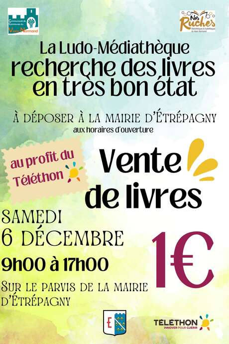 Vente de livres au profit du Téléthon