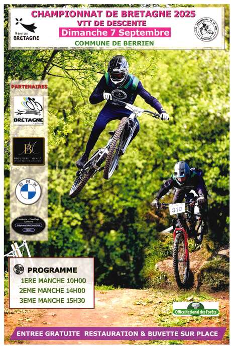 Championnat de Bretagne 2025 "VTT de descente" à Berrien.