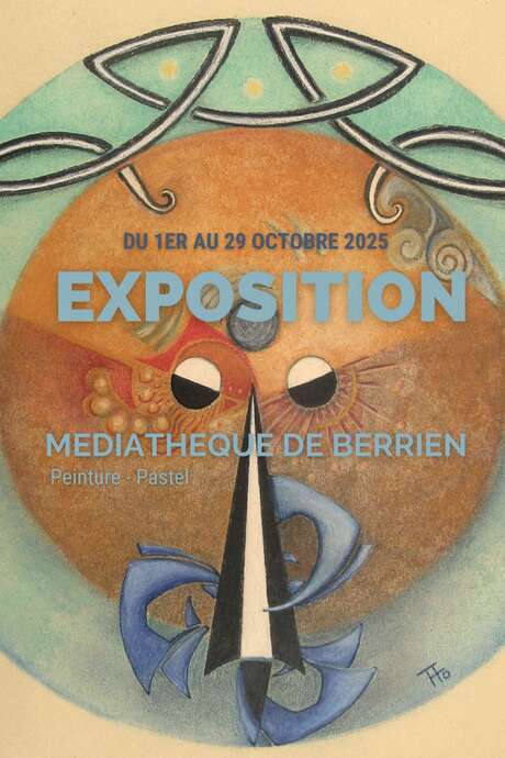 Exposition de l'artiste THO, Sylvie Thoreval, à la Médiathèque de Berrien.