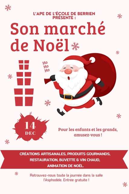 Marché de Noël de l'APE de l'Ecole Jean Caer à Berrien.