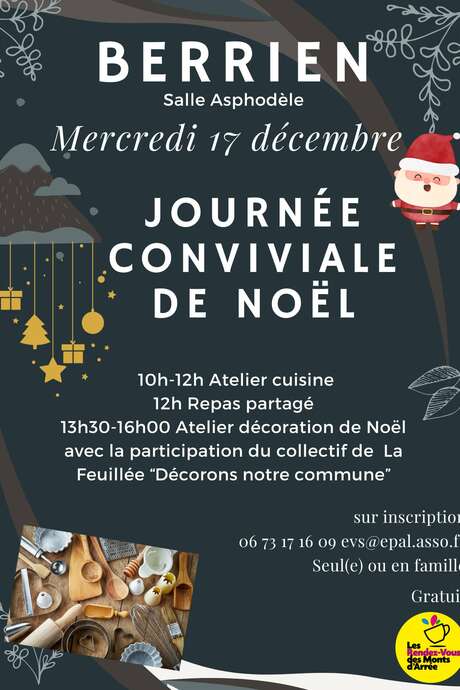 Journée Conviviale de Noël à la salle Asphodèle à  Berrien.