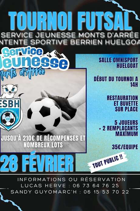 Tournoi Futsal à HUELGOAT.
