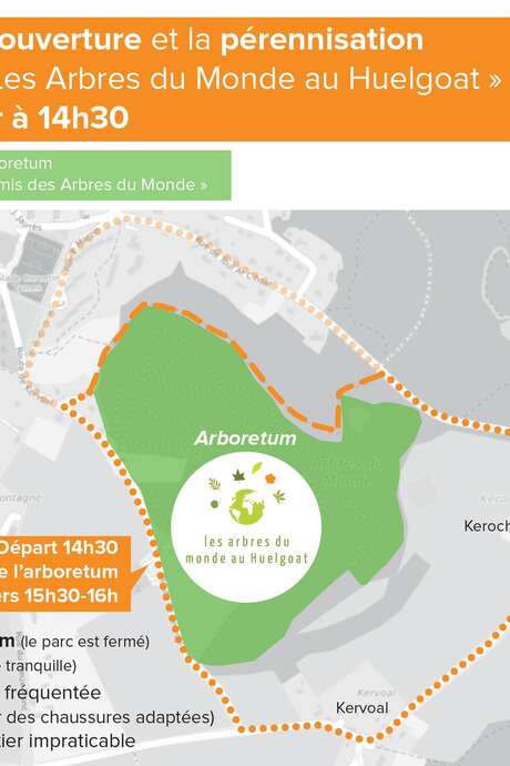 Marche pour la réouverture et la pérennisation de l'Arboretum "Les Arbres du Monde" au Huelgoat.