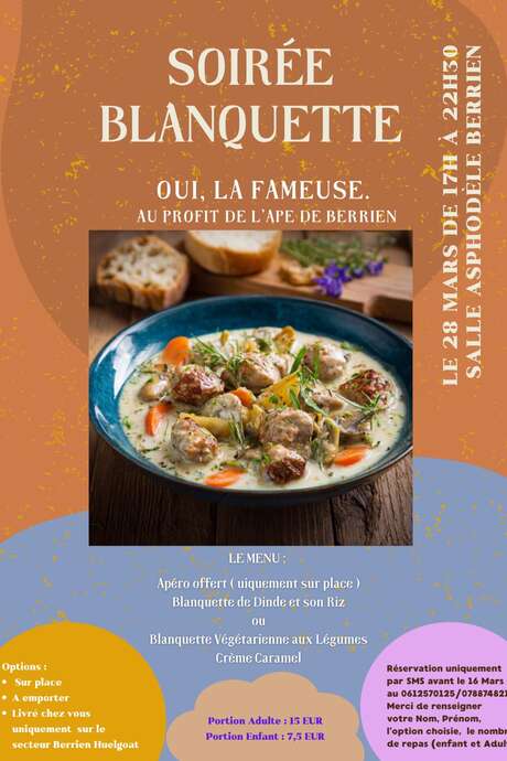 Soirée Blanquette à Berrien.