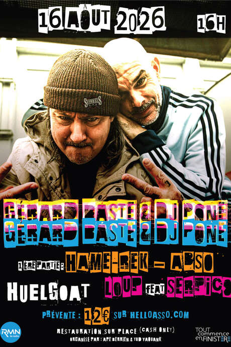 Concert de Gérard Baste et DJ Pone au Parc de la Roche Verte à Huelgoat.